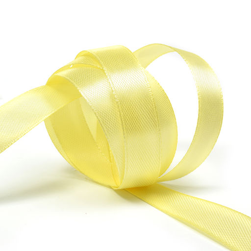 Лента атласная 12мм цв.4617 желтый IDEAL уп.27,4 м картон