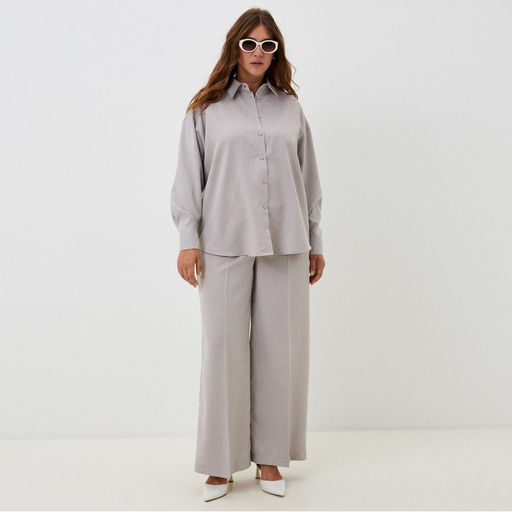 Брюки женские MIST plus-size, размер 52, бежевые