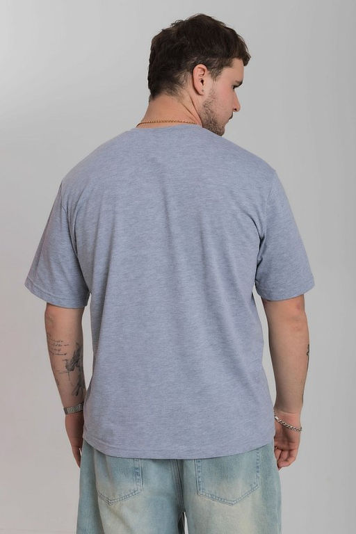 Футболка из кулирки с коротким рукавом и V-образной горловиной М125119с серый - Елена фото 3