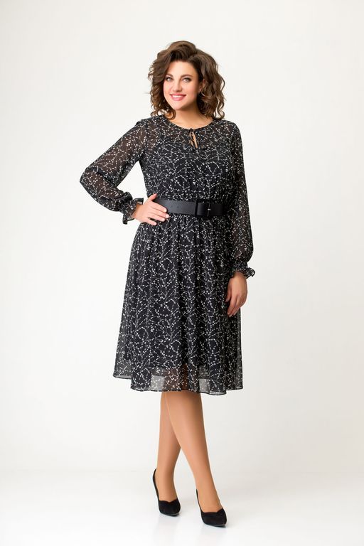 Платье Swallow 650 черно-белая роза фото 5