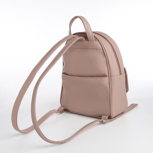 Рюкзак-мини женский TEXTURA, на молнии, размер 22×10×28 см, пудровый