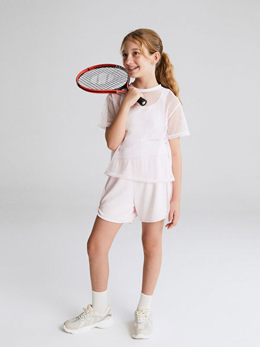 Bisiklet Yaka K?z ?ocuk File Ti??rt ve Atlet