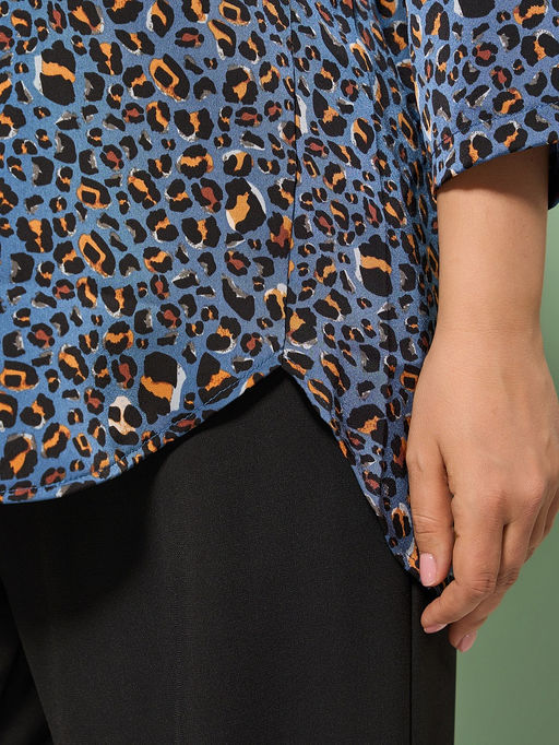 Блузка 0250-2а темно-голубой - Aquarell фото 32