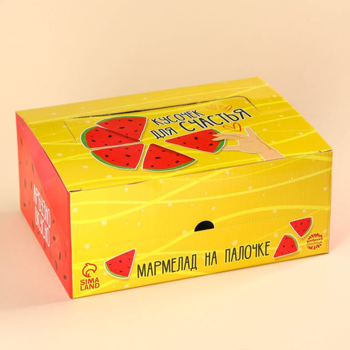 Цена за 36 шт. Мармелад на палочке Вкусно арбузно дольки арбуза, 22 г. - Simaland фото 4