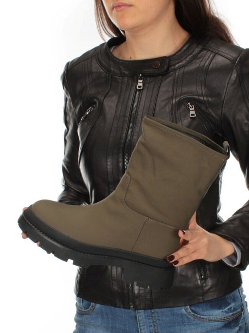 04-C188M Ботинки зимние женские (натуральная кожа (нубук) натуральный мех) - Фабричный китай фото 2