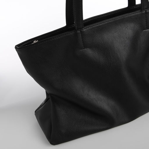 Сумка женская TEXTURA, шоппер, большой размер, цвет чёрный  фото 3