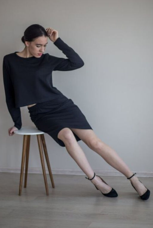 футер 2х нитка КАЧЕСТВА ПЕНЬЕ костюм с юбкой