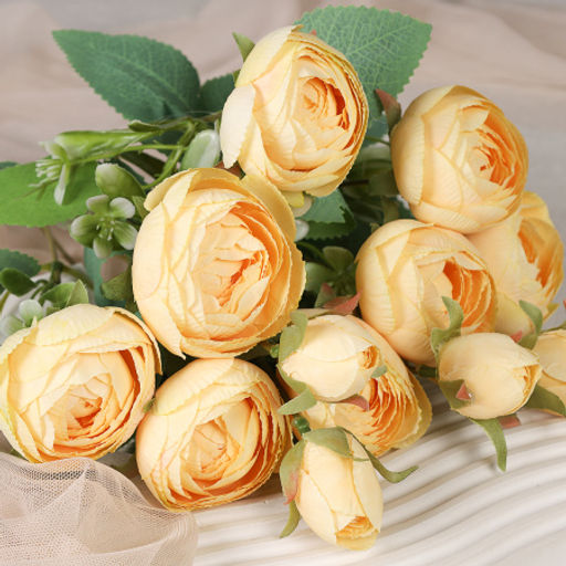 Цветок искусственный Букет роз 44 см / BR-92 /уп 240/ (Белый) - Галеонтрейд фото 7