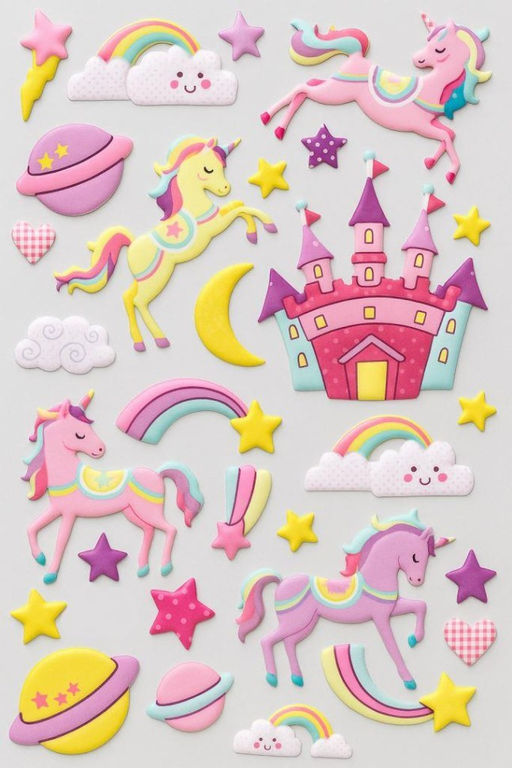 Наклейки объемные "Magic princess new" (9*22,5 см)