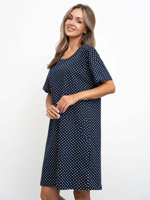 Туника хлопок 100%,синяя