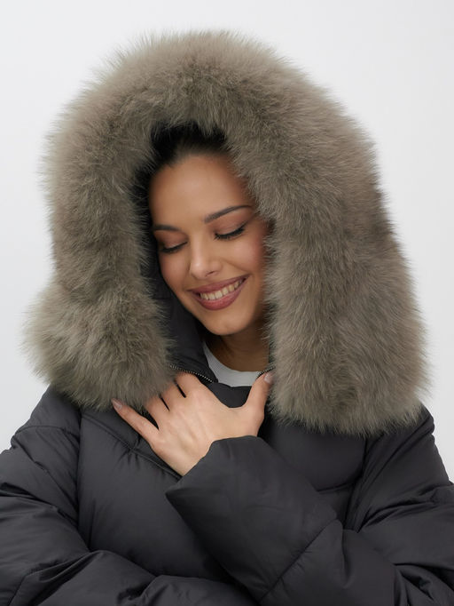 Пальто зимнее утепленное с мехом и капюшоном ,куртка Бренд: Visdeer фото 4