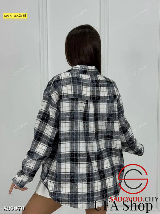 Рубашка женская со стразами - Bruno фото 4