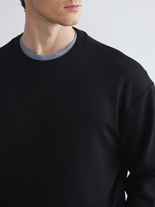 Bisiklet Yaka Erkek Sweatshirt