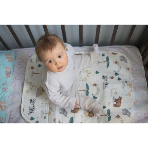 Пеленка на непромокаемой основе, 50*70 см Зверята - Крошка я фото 7