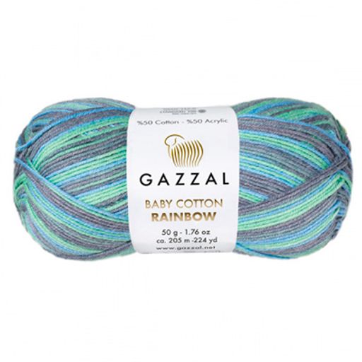 Цена за 10 мотков пряжи BABY CОTTON RAINBOW