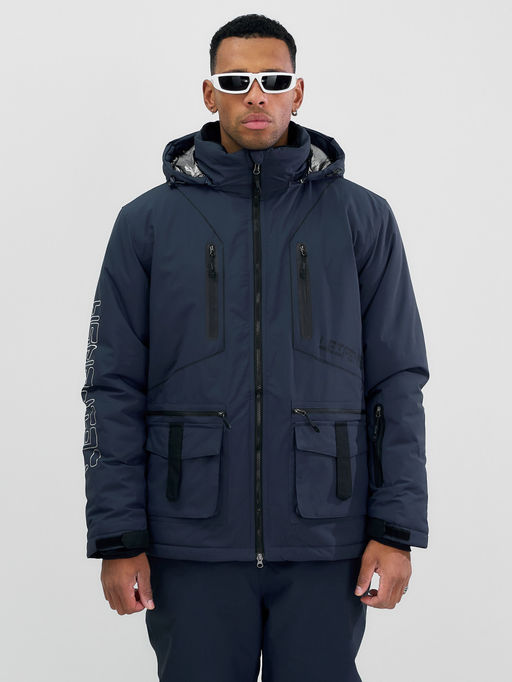 Горнолыжный костюм мужской зимний темно-серого цвета 394TC - Leifensh фото 14