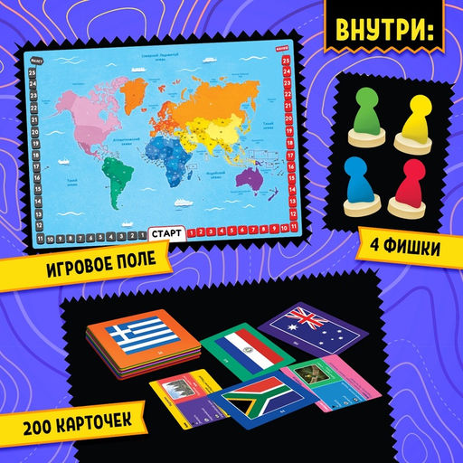 Настольная игра для детей на память Путешествие вокруг света, от 3 игроков, 12+ - Лас Играс kids фото 8