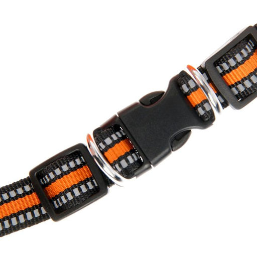 Шлейка супермягкая со светоотражающей прошивкой, обхват 62-69 см, оранжевая - Пижон фото 3