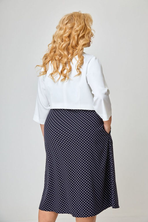 Костюм ANELLI 1055 синий горох+белый жакет  фото 6