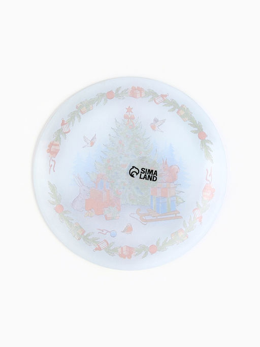 Тарелка плоская новогодняя Зимняя сказка, d=20 см, стекло - Дорого внимание фото 5