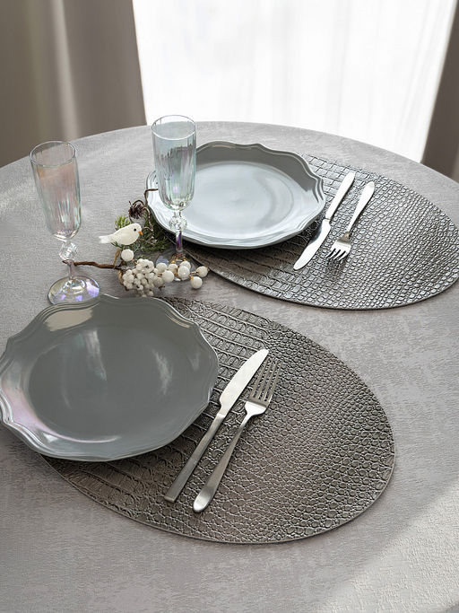 Салфетка сервировочная 45х32 серый ПВХ - Denastia фото 3