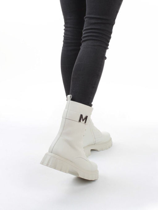 04-PAX27-2Z MILK Ботинки зимние женские (натуральная кожа, 100% шерсть)