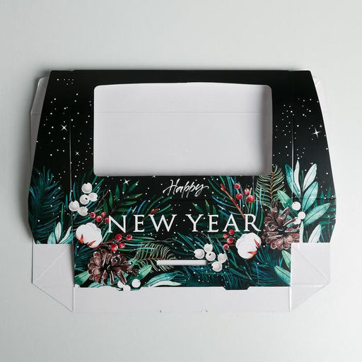 Цена за 5 шт. Коробка складная новогодняя Happy Ney Year, 20 х 12 х 4 см - Дарите счастье фото 4