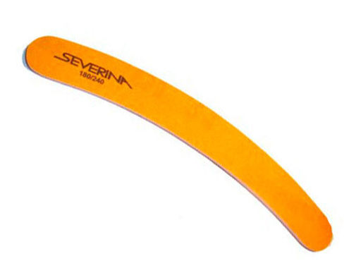 SEVERINA Пилка полимерная БУМЕРАНГ (банан) 180/240 №54 оранжевая