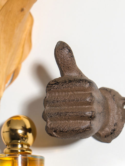 Крючок декоративный чугун "Рука - класс" 7,5х3,8х8 см