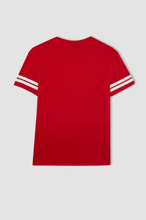 DeFactoFit Футболка стандартного кроя с круглым вырезом и короткими рукавами NBA Chicago Bulls  фото 7