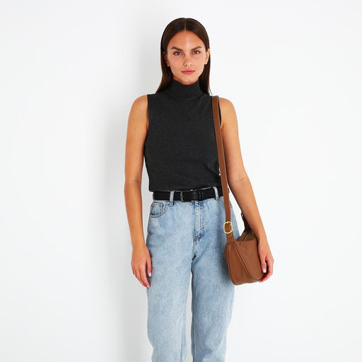 Сумка-багет на молнии, цвет коричневый - Simaland фото 6