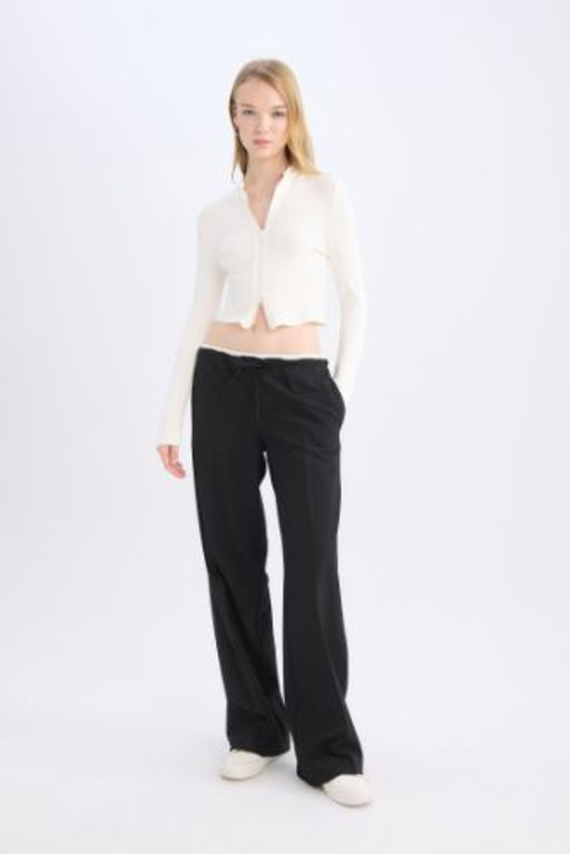 Wide Leg Normal Bel Genis Cepli Pensli Bol Paca Pantolon