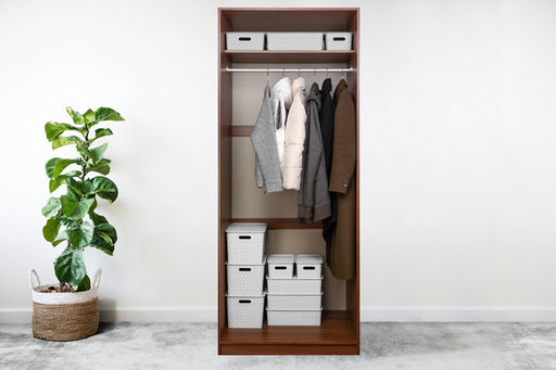 Корзинка с крышкой 7,5 л 35*24,5*10,5 см "Береста" белая (модель 5221/06)