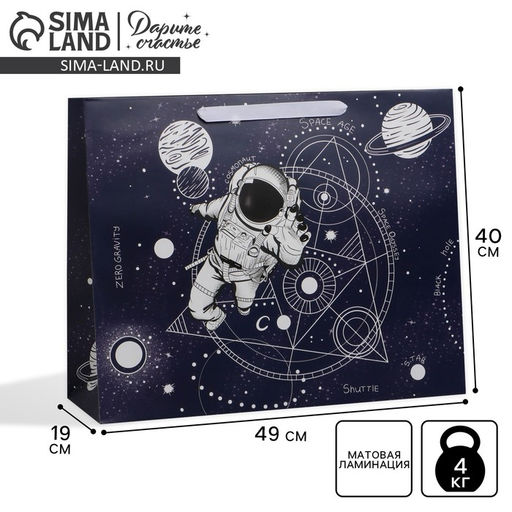 Пакет ламинированный горизонтальный Полёт, XL 49 40 19 см - Дарите счастье фото 9