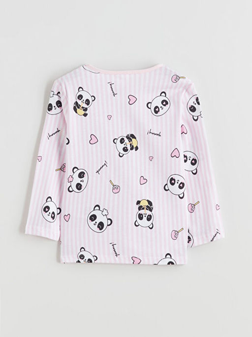 Bisiklet Yaka K?z ?ocuk Pijama ?st
