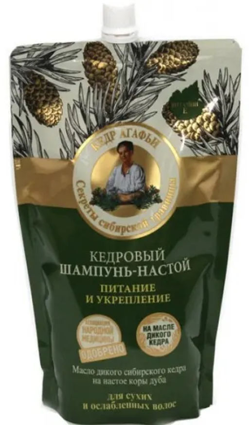 "РБА на СОКАХ" ( ДойПак-500мл ) Шампунь-Настой д/в Питание и Укрепл., Кедровый.12