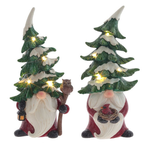 Фигурка декоративная "Лесной Гном" (посдвет, ААх2 н/п), L16 W12,5 H31 см, 2в.
