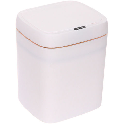 Контейнер для мусора"Smart"11л белый сенсорная крышка работает от батареек LR6 W8616C
