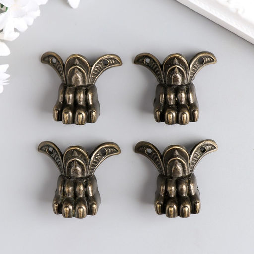 Уголок (ножка) для шкатулки "Лапа" набор 4 шт 4,3х3,4 см