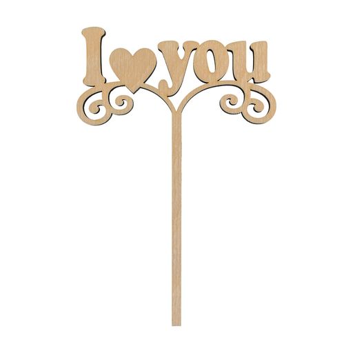 Заготовка для декорирования Mr. Carving ВД-312 Топпер I love you фанера 15 х 10 х 0.4 см  фото 3