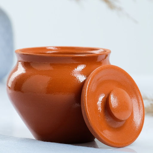 Горшочек под жаркое с крышкой Вятская керамика «Терракота», 500 мл, оранжевый