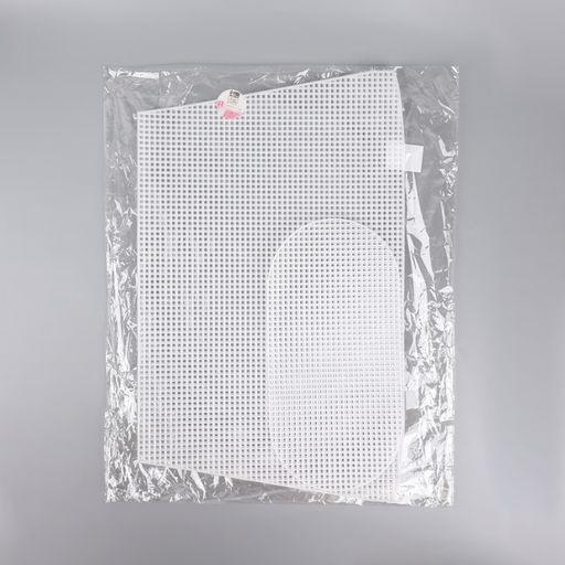 Канва-основа для вышивания корзины, пластиковая, 47,5 × 29,5 × 38,5 см, 30 × 15 см, цвет белый