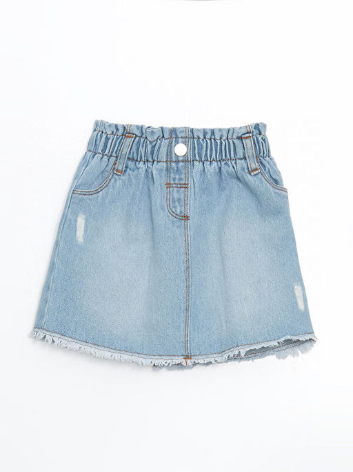 Beli Lastikli K?z ?ocuk Jean Etek