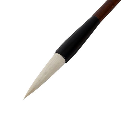 Кисть для каллиграфии, коза, № 5, круглая, деревянная ручка, в блистере