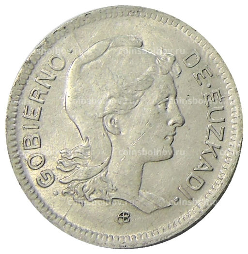 1 песета 1937 года Испания (Эускади)