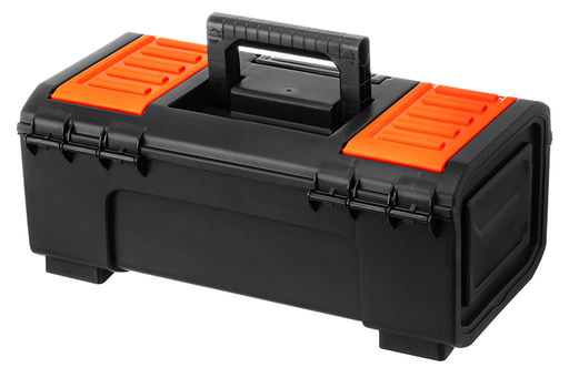 Ящик для инструментов 39*22*16 см "Гуру" с пружин. замком, черный/оранжевый (BR3940ЧРОР)