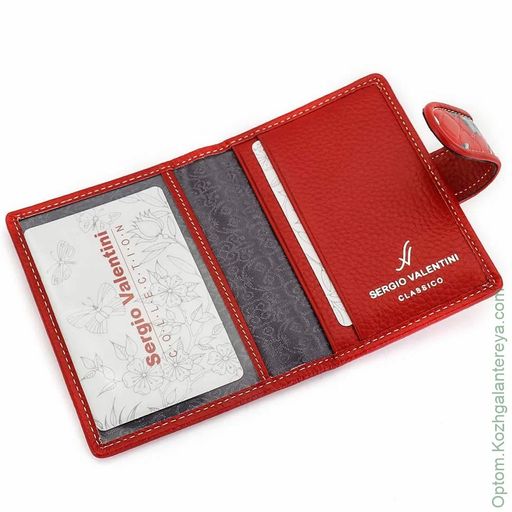 Женская кожаная визитница Sergio Valentini СВ 8084-010  фото 7