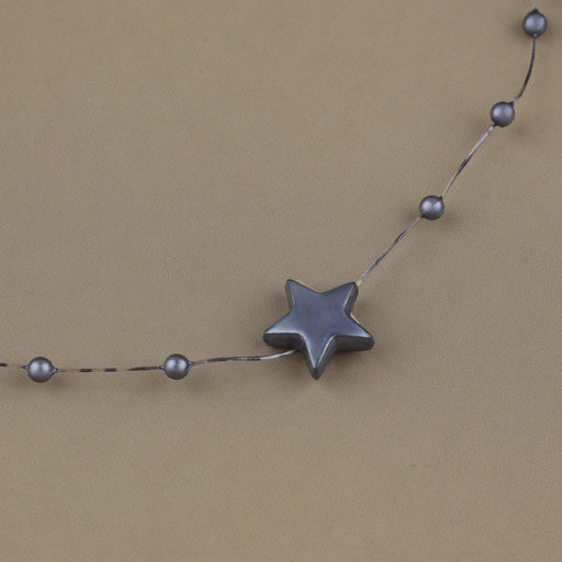 Бусины на леске, «Звёзды», 3/14 мм, 9±0.5 м, серые