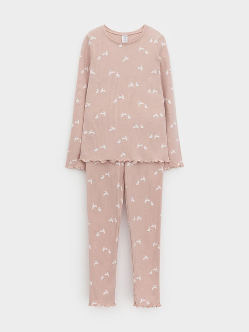 К 1618/розово-бежевый 1506 Н065 пижама для дев