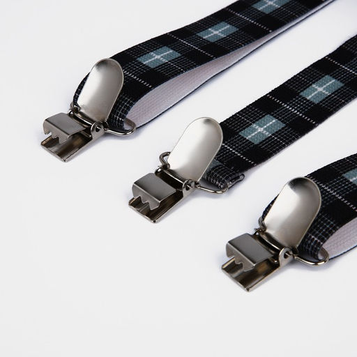 Подтяжки взрослые, ширина 2.5 см, цвет чёрный/зелёный - Simaland фото 3